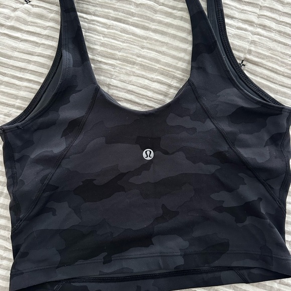 Lululemon Align Black Camouflage Crop Tank top - Picture 2 of 5